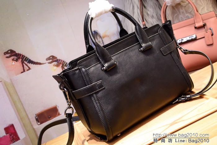 COACH蔻馳 代購正品 真正的牛貨 新款swagger27 F12111 專櫃新款光面牛皮 手提斜挎包  Chz1514